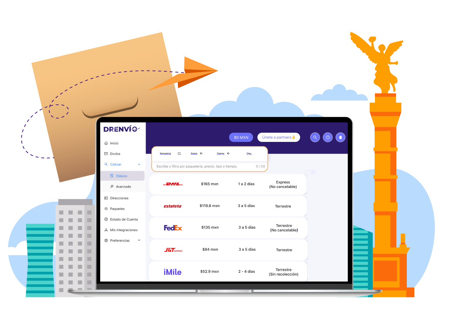 Envios nacionales e internacionales con DrEnvio