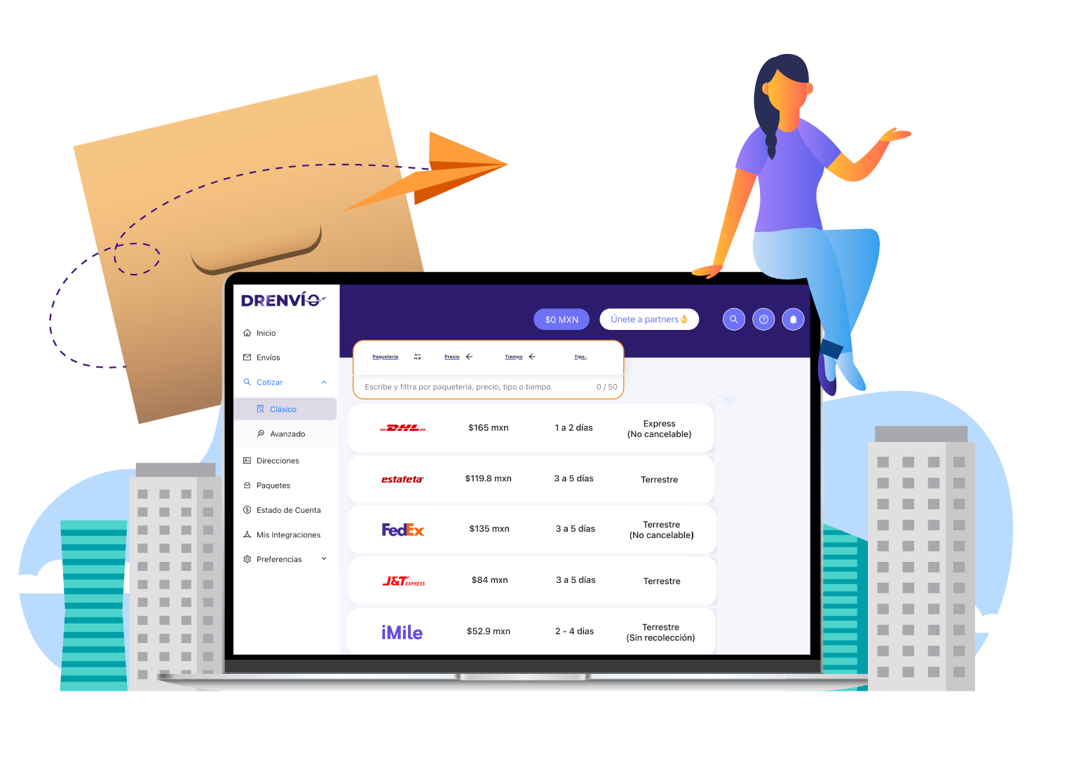 Envios nacionales e internacionales con DrEnvio