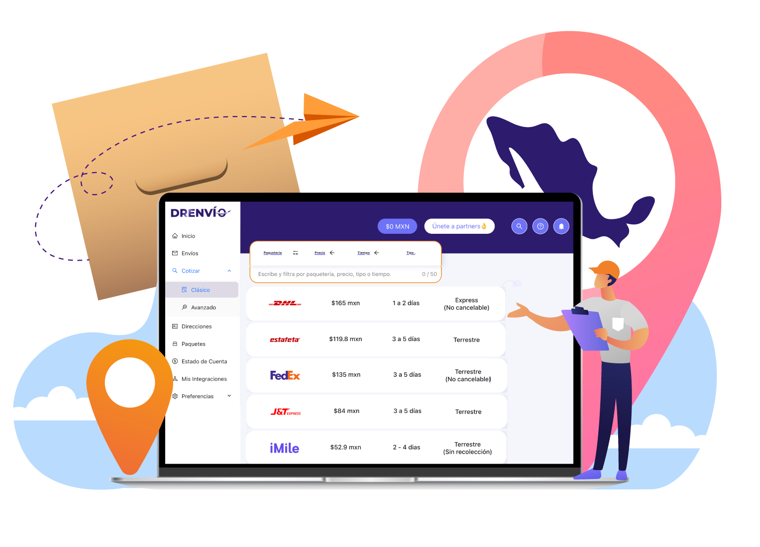 Envios nacionales e internacionales con DrEnvio