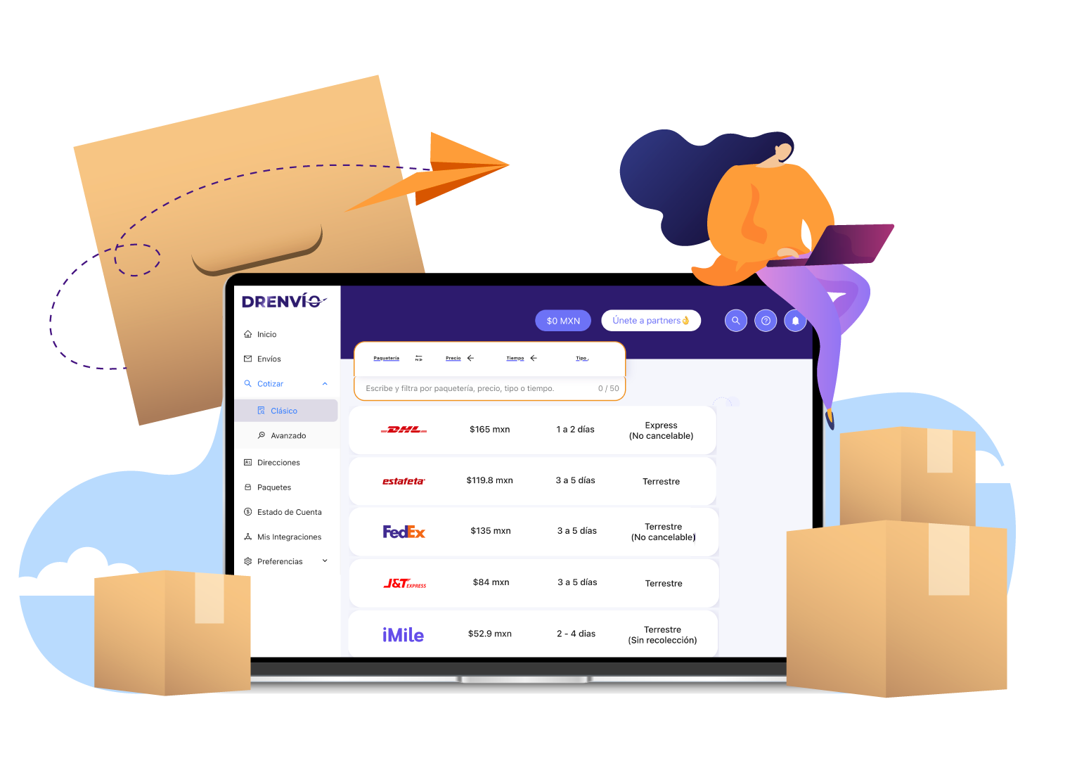 Envios nacionales e internacionales con DrEnvio